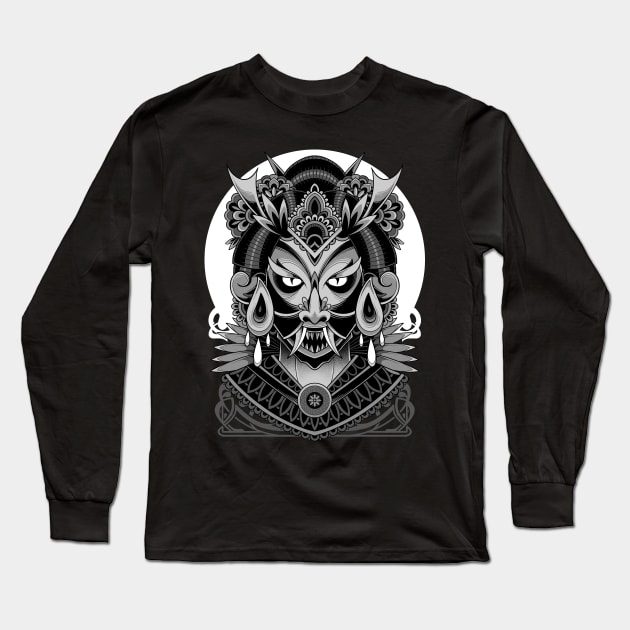 Oni Geisha Long Sleeve T-Shirt by GODZILLARGE